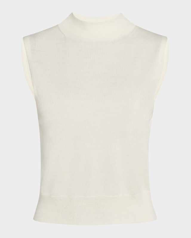 Sleeveless Mock-Neck Top